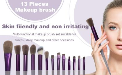 13-Piece Makeup Brush Set - Professional, Soft Bristles, Essential Beauty Tools